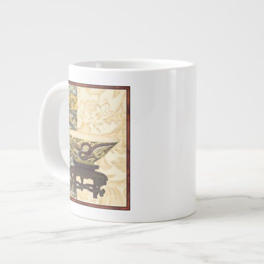 Aziatische tapijt met Bowl- en Drakenontwerp Grote Koffiekop (Links)