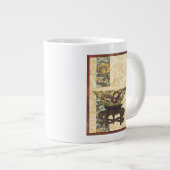 Aziatische tapijt met Bowl- en Drakenontwerp Grote Koffiekop (Voorkant rechts)