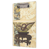 Aziatische tapijt met Bowl- en Drakenontwerp Klembord (Links)