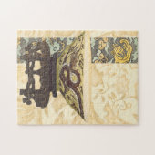 Aziatische tapijt met Bowl- en Drakenontwerp Legpuzzel (Horizontaal)