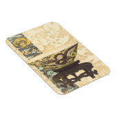 Aziatische tapijt met Bowl- en Drakenontwerp Magneet (Rechterzijde)