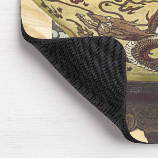 Aziatische tapijt met Bowl- en Drakenontwerp Muismat (Hoek)