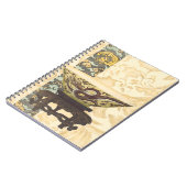 Aziatische tapijt met Bowl- en Drakenontwerp Notitieboek (Linkerzijde)