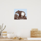 Aziatische Tapir - Veranderlijke Achtergrond & de Poster (Keuken)