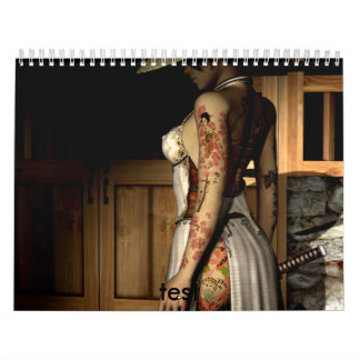 Aziatische Tattoo, test Kalender