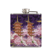 Aziatische tempel heupfles (Achterkant)