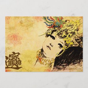 Aziatische thema "In an Oriental Mood" - Aankondig Kaart