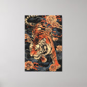 Aziatische tijger canvas afdruk (Voorkant)