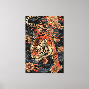 Aziatische tijger canvas afdruk