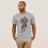 Aziatische tijger - Tattoo grijs gesemihard mannen T-shirt (Voorkant volledig)
