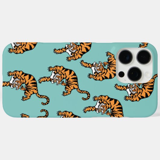 aziatische tijgerpatroon Case-Mate iPhone case (Achterkant (horizontaal))