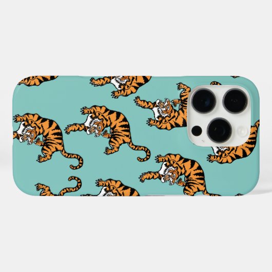 aziatische tijgerpatroon Case-Mate iPhone case (Achterkant (horizontaal))