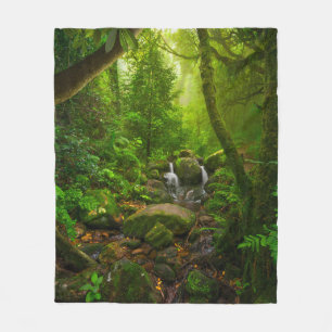 Aziatische tropische regenwouden, bos, milieu fleece deken