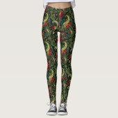 Aziatische Tuin Donkere Chinoiseries leggings - Un (Voorkant)