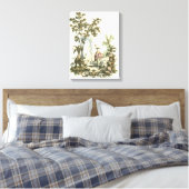 Aziatische tuin met vrouw en dieren canvas afdruk (Insitu (Slaapkamer))