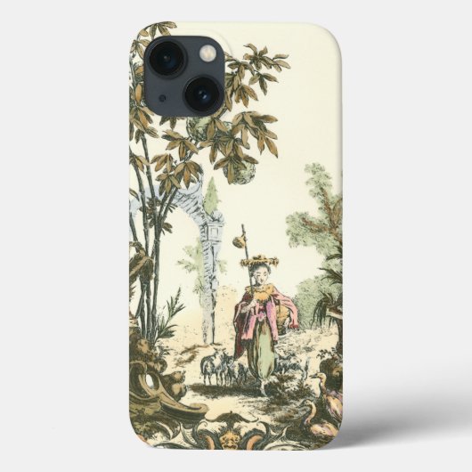 Aziatische tuin met vrouw en dieren Case-Mate iPhone case (Achterkant)