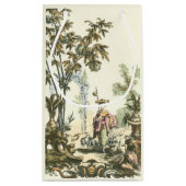 Aziatische tuin met vrouw en dieren klein cadeauzakje (Achterkant)