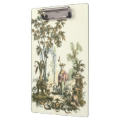 Aziatische tuin met vrouw en dieren klembord (Links)