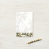 Aziatische tuin met vrouw en dieren post-it® notes (Op bureau)