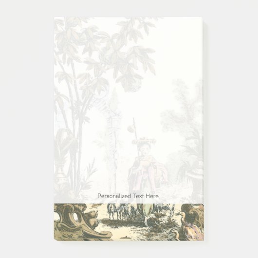 Aziatische tuin met vrouw en dieren post-it® notes (Voorkant)