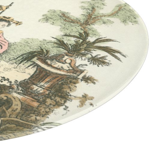 Aziatische tuin met vrouw en dieren snijplank (Hoek)