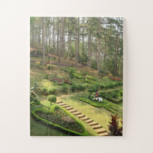 aziatische, vietnamese, kunst, beeldhouwkunst, boe legpuzzel (Verticaal)