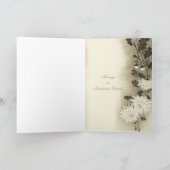 Aziatische Vintage Crème Sepia Bloemen Alle Gelege Bedankkaart (Binnen)