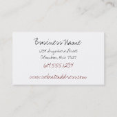 Aziatische Visitekaartjes voor zwart/wit Floral on (Achterkant)