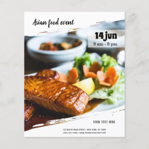 Aziatische voedingsbijeenkomst flyer