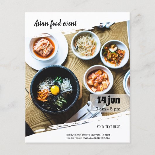 Aziatische voedselgebeurtenis flyer