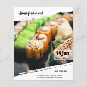 Aziatische voedselgebeurtenis flyer