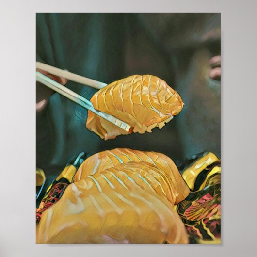 Aziatische voedselsushi poster (Voorkant)