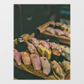 Aziatische voedselsushi raamsticker (Vel)