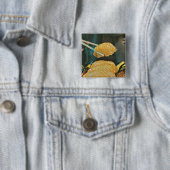 Aziatische voedselsushi vierkante button 5,1 cm (In situ)