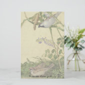 Aziatische vogelbloemen Habitatbakkerij Briefpapier (Staand voorkant)