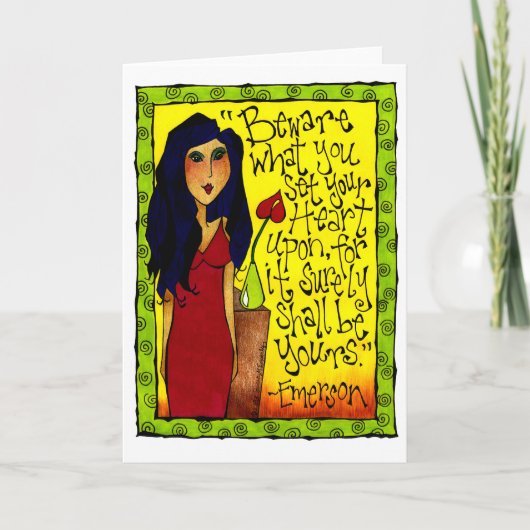 Aziatische vrouw aanmoediging inspiratie kaart (Voorkant)