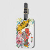 Aziatische vrouw Bagagelabel (Voorkant (verticaal))