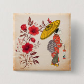 Aziatische vrouw Button (Voorkant)