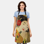 Aziatische vrouw Collectie Schort (Gedragen)