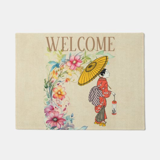 Aziatische vrouw deurmat (Voorkant)