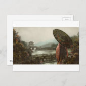  Aziatische Vrouw in de traditionele Attire Briefkaart (Voorkant / Achterkant)