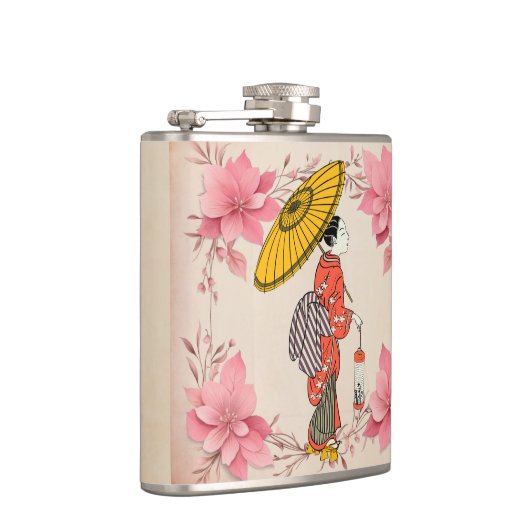 Aziatische vrouw kolf heupfles (Rechts)