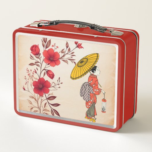 Aziatische vrouw Lunch Box (Achterkant)