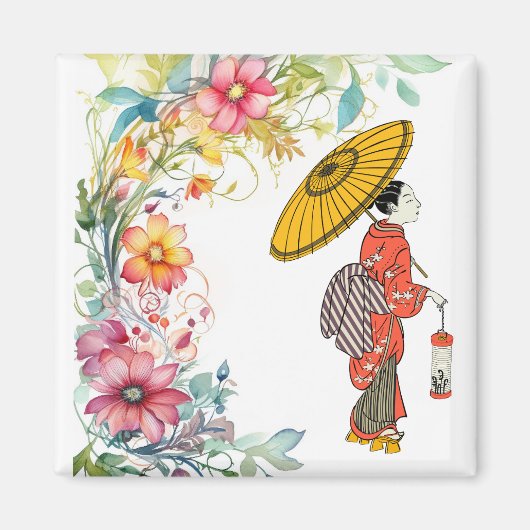 Aziatische vrouw magneet (Voorkant)