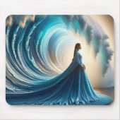 Aziatische vrouw met golfjurk muismat (Voorkant)