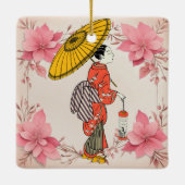 Aziatische vrouw Ornament (Achterkant)
