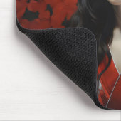 Aziatische vrouw Red Kimono Muismat (Hoek)