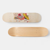 Aziatische vrouw skateboard (Horizontaal)