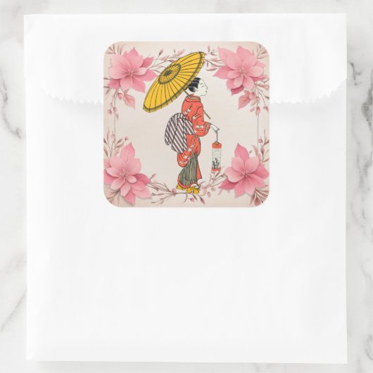 Aziatische vrouw Sticker (Tas)