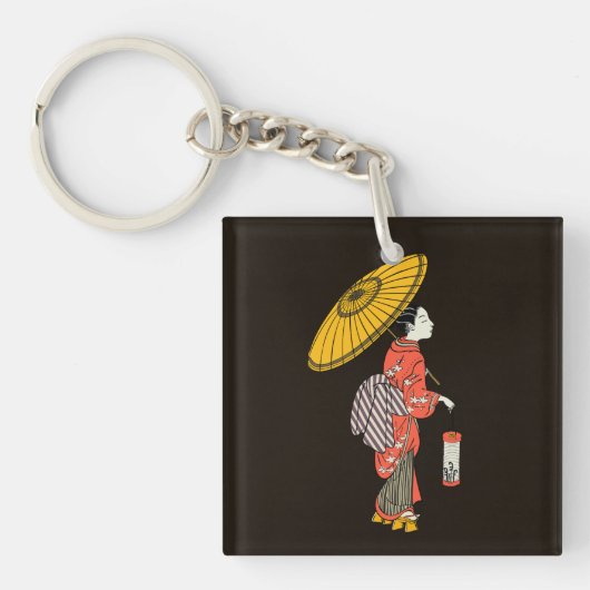 Aziatische vrouwelijke Sleutelhanger (voorkant)